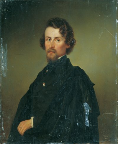 De schilder Joseph Carl Berthold Püttner door Leopold Blonder