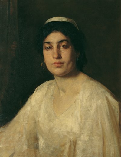 Portret van een Egyptische vrouw door Leopold Carl Muller