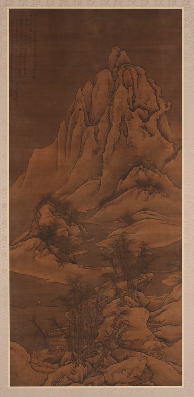 Sneeuwlandschap na Guo Xi, Qing-dynastie, 1702 door Li Yin