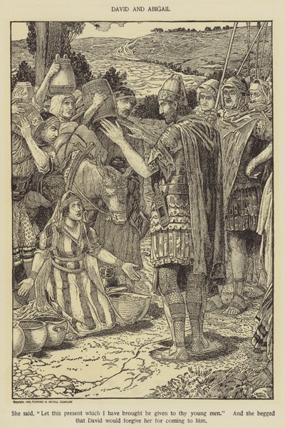 David en Abigail door Louis John Rhead