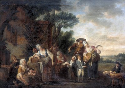 Straatmuzikanten door Louis Joseph (1731 98) Watteau