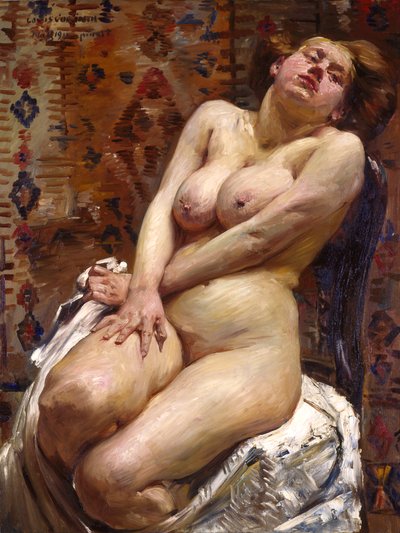 Nana, vrouwelijk naakt door Lovis Corinth