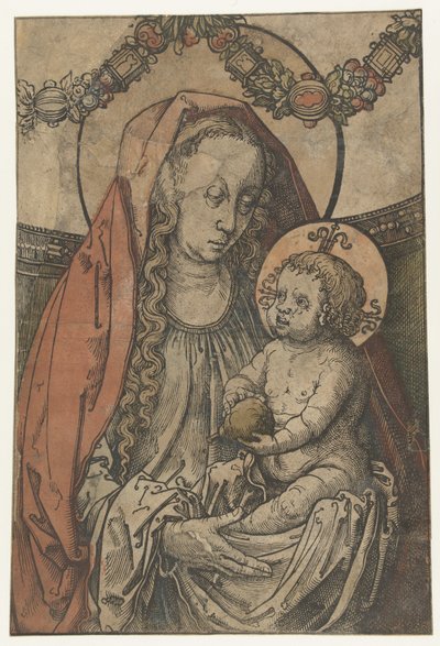 Maria met kind door Lucas van Leyden (circle of)