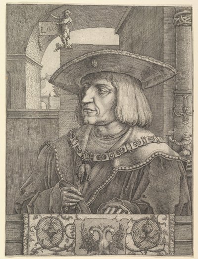 Keizer Maximiliaan I door Lucas van Leyden