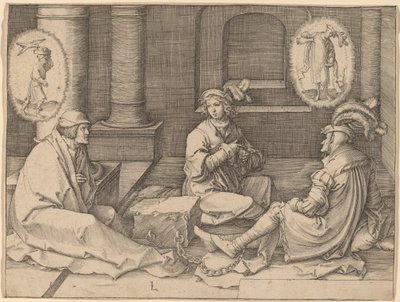 Jozef Verklaart de Dromen in de Gevangenis door Lucas van Leyden