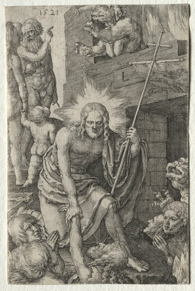 De Passie: Daling in Limbo, 1521 door Lucas van Leyden