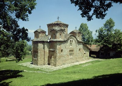 Kloosterkerk van St. Pantaleimon, gebouwd ca. 1164 door Macedonian School