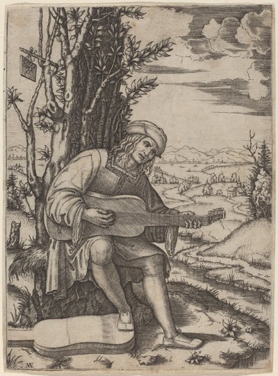 Giovanni Filoteo Achillini door Marcantonio Raimondi