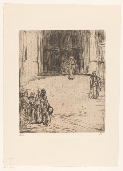 Moskee in Constantinopel door Marius Bauer (signed by artist)