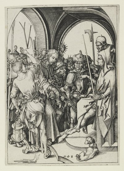 Christus voor Annas door Martin Schongauer