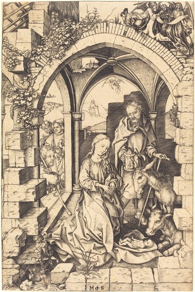 De geboorte van Christus door Martin Schongauer