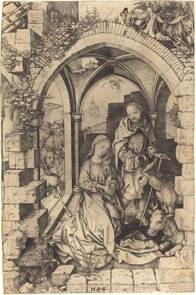 De geboorte van Christus door Martin Schongauer