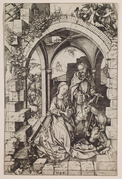 De geboorte van Christus door Martin Schongauer