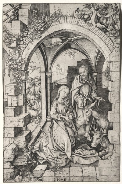 De geboorte van Christus door Martin Schongauer