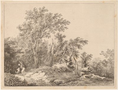 Landschap met gebroken boom door Martin von Molitor