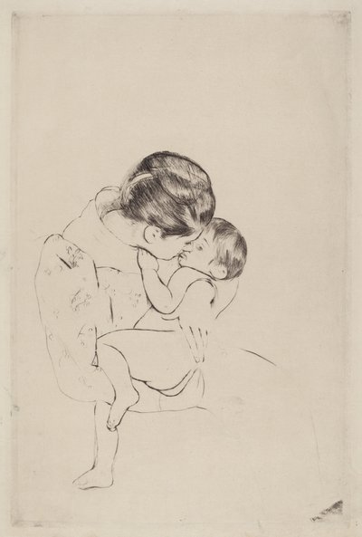 Moeders kus door Mary Cassatt