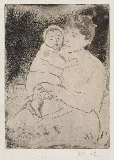 Verpleegster en Baby Bill (Nr. 1) door Mary Cassatt