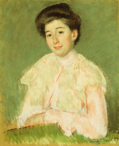 Portret van een Dame, ca. 1890 door Mary Cassatt