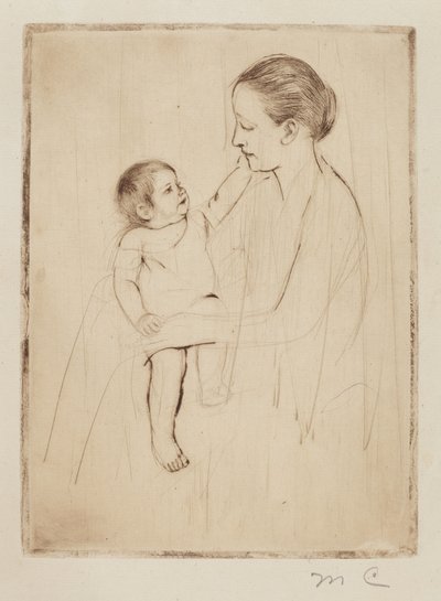 De omhelzing, ca. 1891 door Mary Cassatt