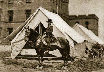 Generaal Hooker te Paard door Mathew B. Brady