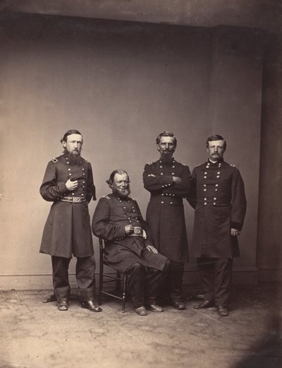 Generaal William Ward en Staf, ca. 1861 door Mathew Brady