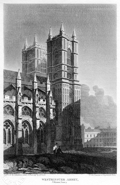 Westelijke torens, Westminster Abbey, Londen door Matthews