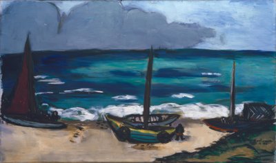 Opkomende storm aan zee door Max Beckmann