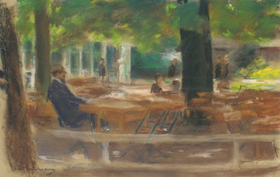 Biergarten in Laren, ca. 1903 door Max Liebermann