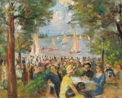 Tuinrestaurant aan de Havel, 1934 door Max Liebermann