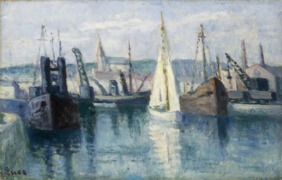 Dieppe, een bassin door Maximilien Luce