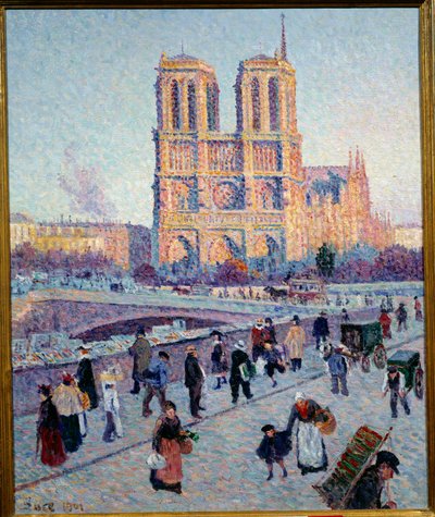 De Quai Saint Michel en de Notre Dame door Maximilien Luce