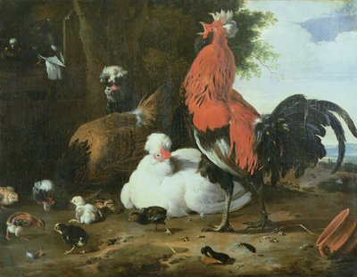 Boerderijdieren met Duiven door Melchior de Hondecoeter