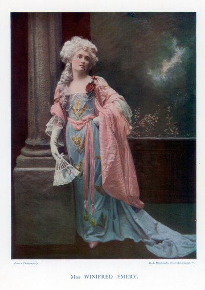 Winifred Emery, Engelse actrice, 1901 door Mendelssohn