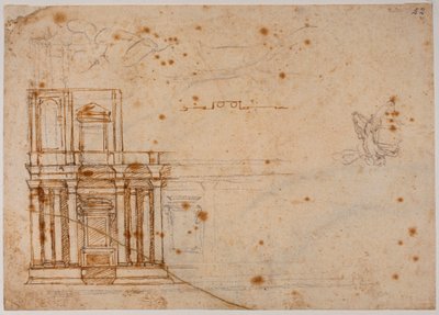 Architecturale studies en poëtische fragmenten door Michelangelo Buonarroti