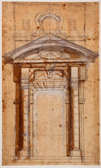 Studie voor Porta Pia door Michelangelo Buonarroti