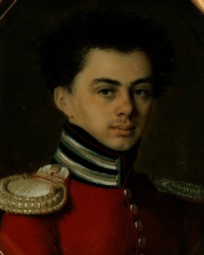 Portret van Nikolai Shepelev (geb. 1798) door Mikhail Zatsepin