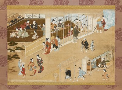 Yoshiwara plezierkwartier, ca. 1670-1685 door Miyagawa Chōshun