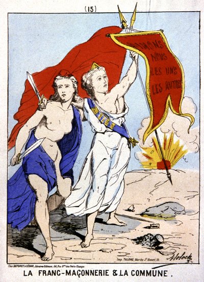 Vrijmetselarij verbonden met La Commune, c.1871 (illustratie) door Moloch (1849 1909)