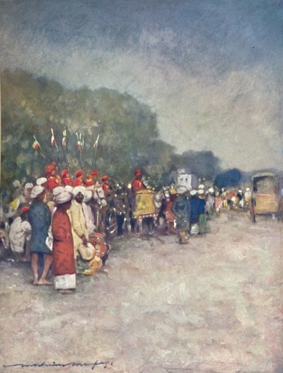 Op de Alipur Road, 1903 door Mortimer L Menpes