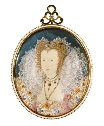 Miniatuur van een onbekende dame door Nicholas Hilliard