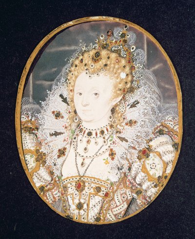 Koningin Elizabeth I, ca. 1595-1600 door Nicholas Hilliard