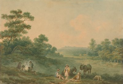 Landschap met Zigeuners door Nicholas Pocock