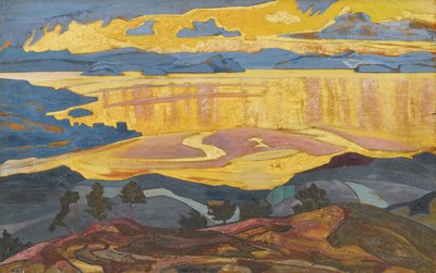 Voor de regen, 1916-1918 door Nikolai Konstantinowitsch Roerich