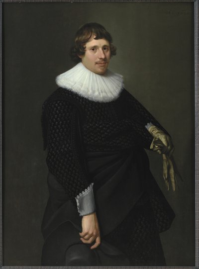 Portret van een man door Nicolaes Eliasz. Pickenoy