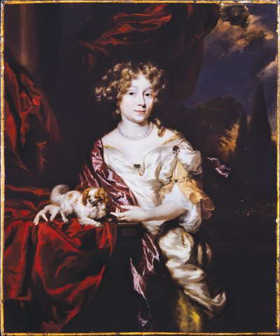 Portret van een dame, 1677 door Nicolaes Maes