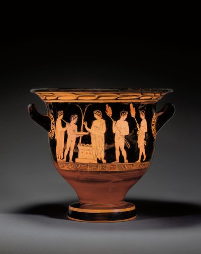 Attische roodfigurige klok-krater, ca. 420-400 v.Chr. door Nikias Painter