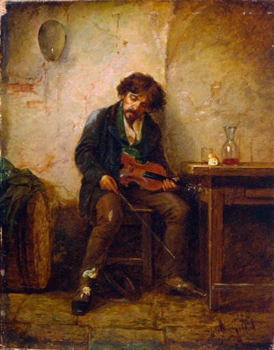 Een muzikant, 1876 door Nikolai Petrovich Petrov