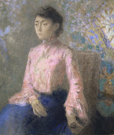 Portret van Miss Jeanne Chaîne door Odilon Redon