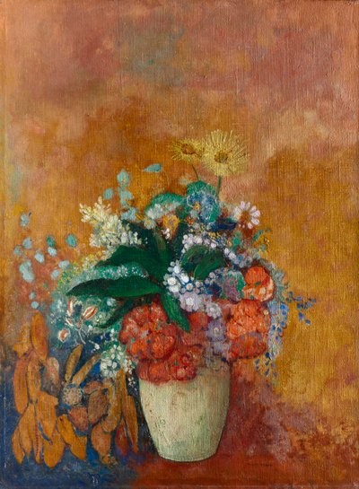 Vaas met Bloemen door Odilon Redon