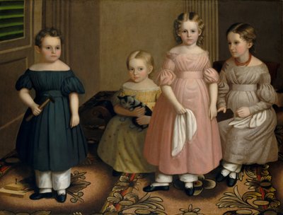 De kinderen Alling, ca. 1839 door Oliver Tarbell Eddy